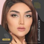 لنز سبز یشمی بدون دور آیس کالر دیاموند کورال