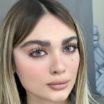 لنز طوسی آبی بدون دور آیس کالر دیاموند شاینی گری - تصویر 3