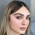 لنز طوسی آبی بدون دور آیس کالر دیاموند شاینی گری - تصویر 5