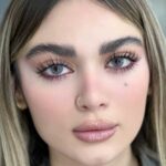 لنز طوسی آبی بدون دور آیس کالر دیاموند شاینی گری - تصویر 7