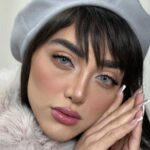 لنز طوسی آبی روشن بدون دور آماندا پاستل گری - تصویر 2