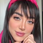 لنز طوسی عسلی دور مشکی آماندا دلفین گری - تصویر 4