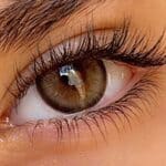 لنز عسلی طوسی دور مشکی آماندا آلموند دیزرت