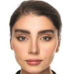 لنز عسلی خاکی با دور آبی تیله‌ای کریستال کالرز پیکسی ونیزیا