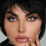 لنز طوسی سبز عسلی بدون دور ترسا لاکچری جورجیو